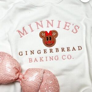 embroidered Minnie's Gingerbread Sweatshirt